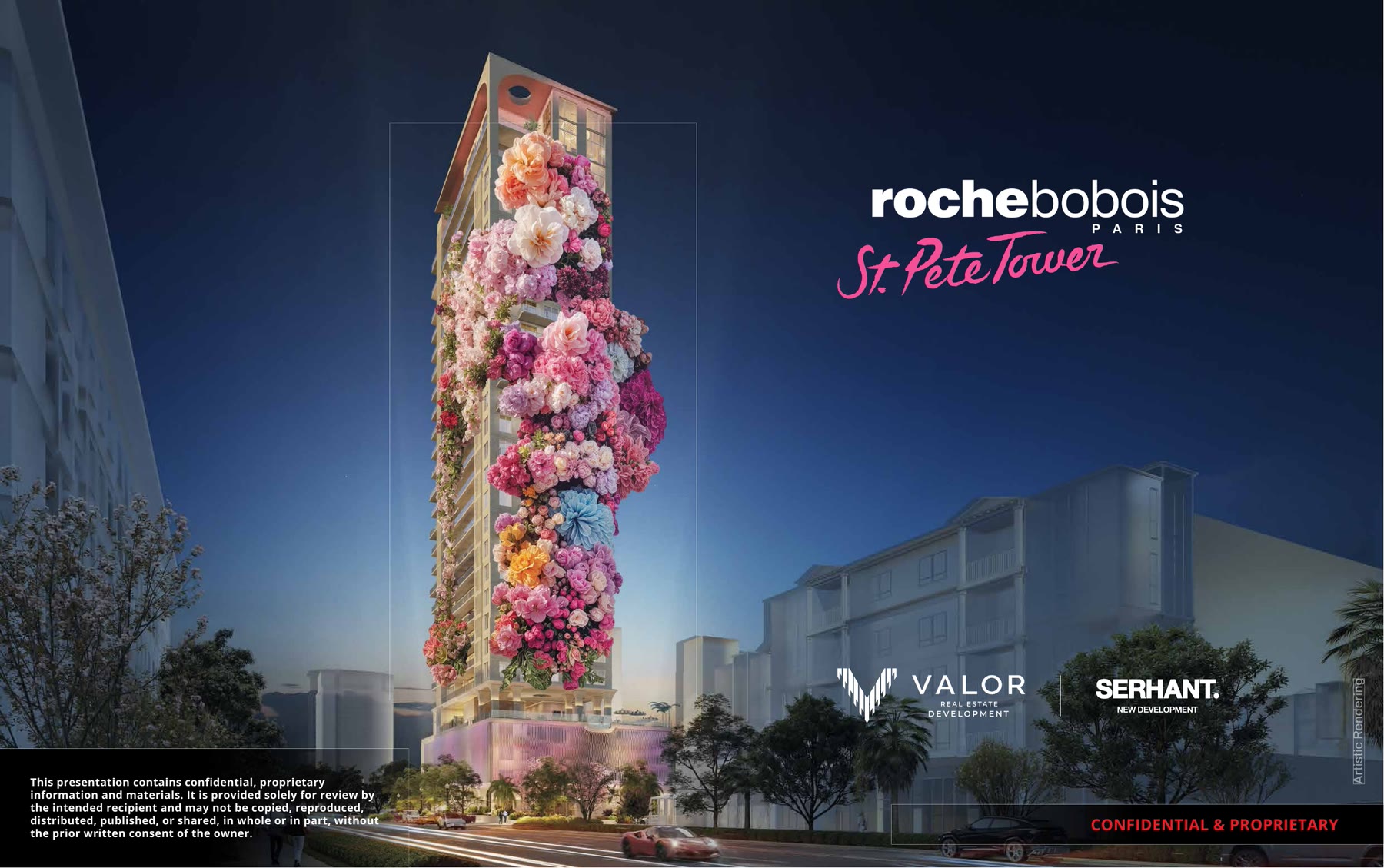 A walkable Tampa Bay luxury residential setting, exemplifying the downtown St. Pete lifestyle at Roche Bobois Residences.